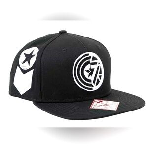 Marvel Civil War Captain America  Black And White Logo Embroidered SnapBack Hat